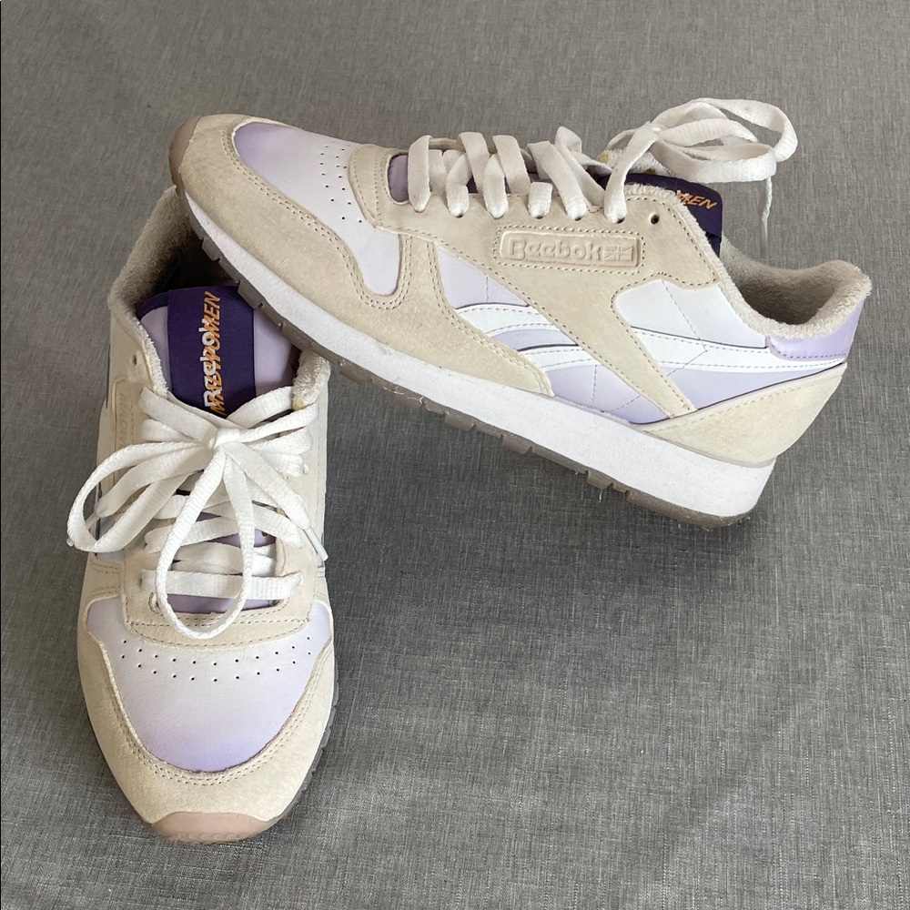 Reebok Classic Madwomen Women's Sneakers Cream Purple Ombré Size 8